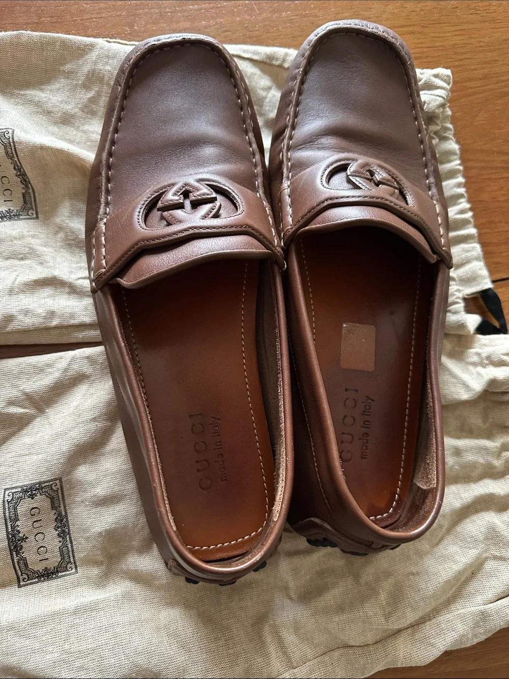 Gucci brown leather